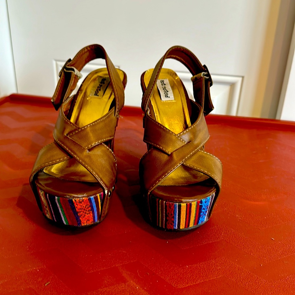 Fun and funky wedge heel sandals